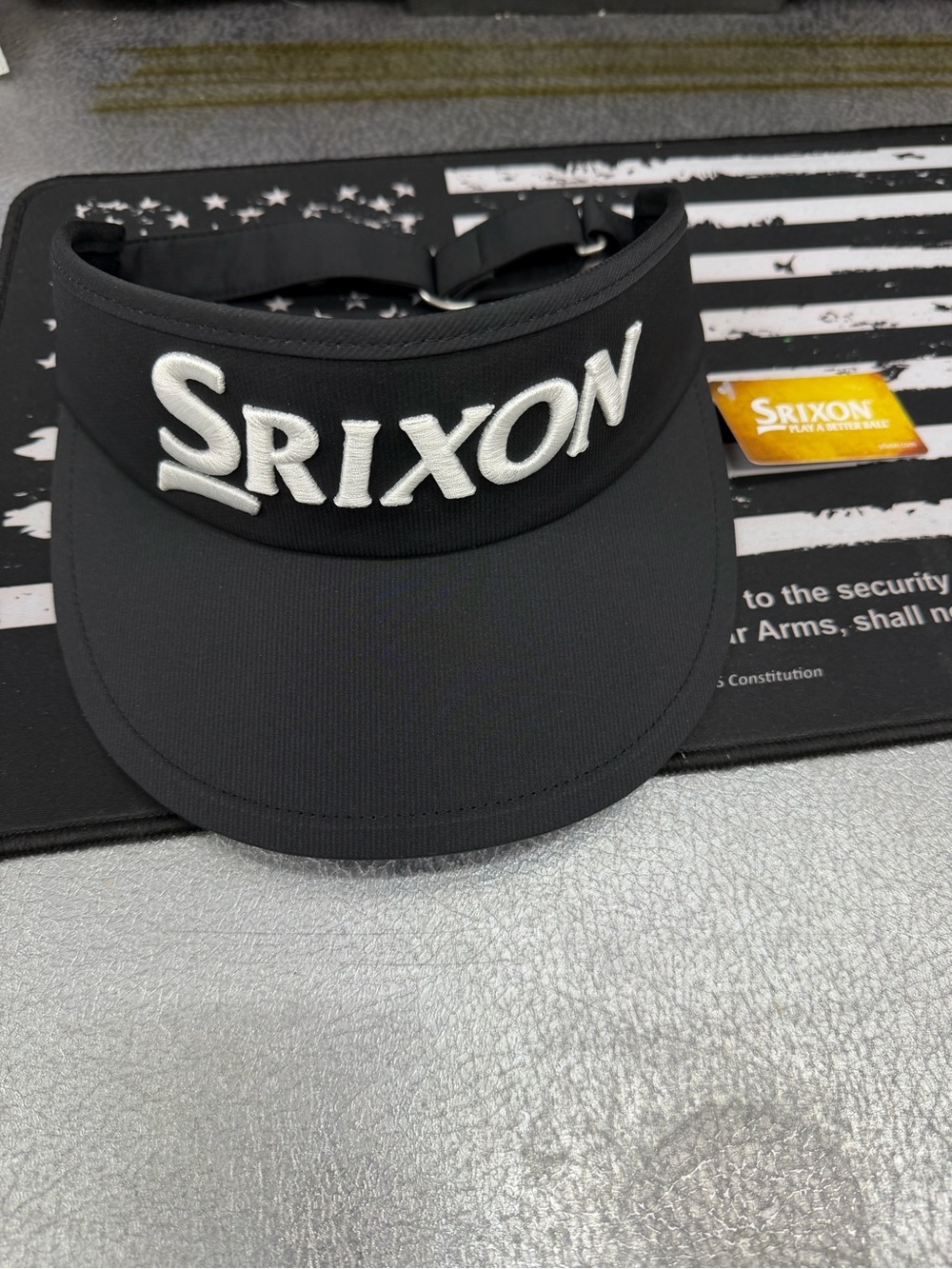 RIXO Black Visor with White Tag Accent